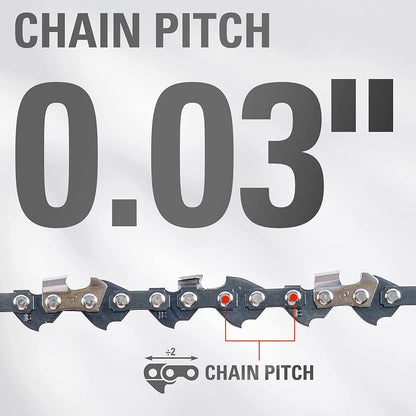 6" Chainsaw Chain, 0.3" Pitch, .043" Chain Gauge and 32 DL(R0204870-00）