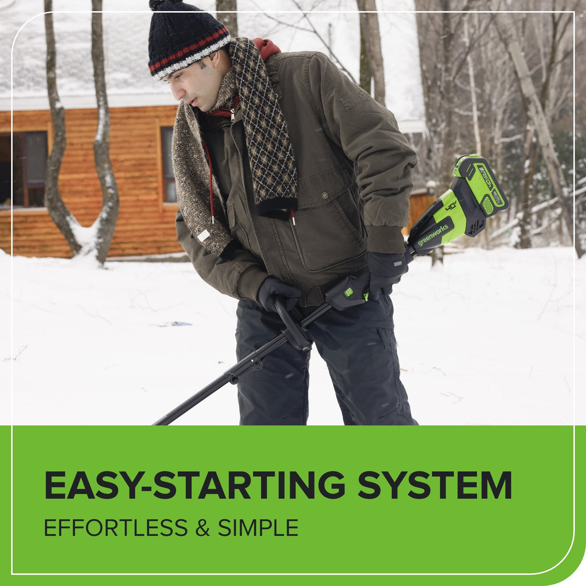 40V 12" Cordless Battery LED Snow Shovel, Directional Vanes: 4.0 Ah Battery and Charger