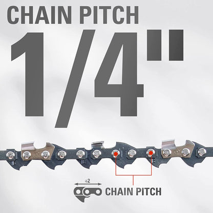 10" Pole Saw Chain, 1/4" Pitch, .050" Chain Gauge and 58 DL