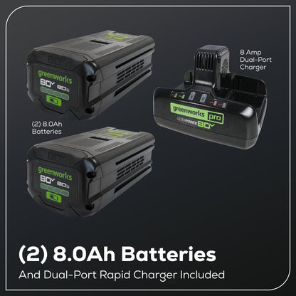 80V STEALTH Series Electric Mini-Bike: (2) 8.0 Ah Batteries and Dual-Port Rapid Charger