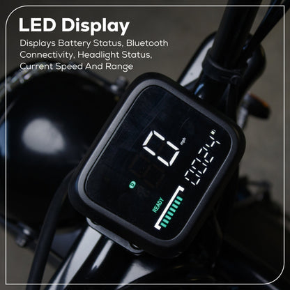 80V STEALTH Series Electric Mini-Bike: (2) 8.0 Ah Batteries and Dual-Port Rapid Charger