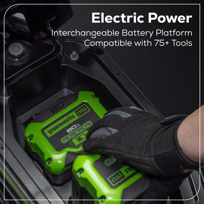 80V STEALTH Series Electric Mini-Bike: (2) 8.0 Ah Batteries and Dual-Port Rapid Charger
