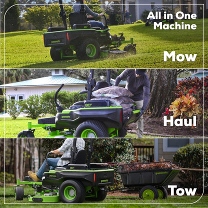 80V 60" MaximusZ Zero Turn Lawn Mower, (4) 8Ah Batteries: (2) 16Ah Batteries and 1.5kW Wall Charger, MZ6081