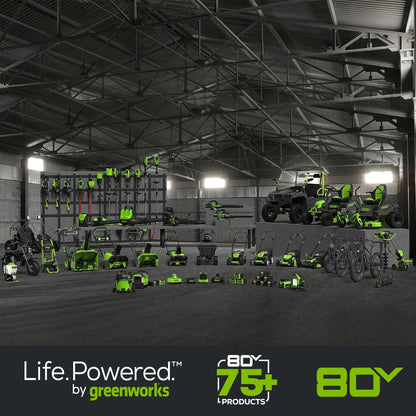 OPEN BOX 80V 22" Cordless Battery Dual Blade Self-Propelled Lawn Mower: (2) 4.0 Ah Batteries and Rapid Charger, LM2208S
