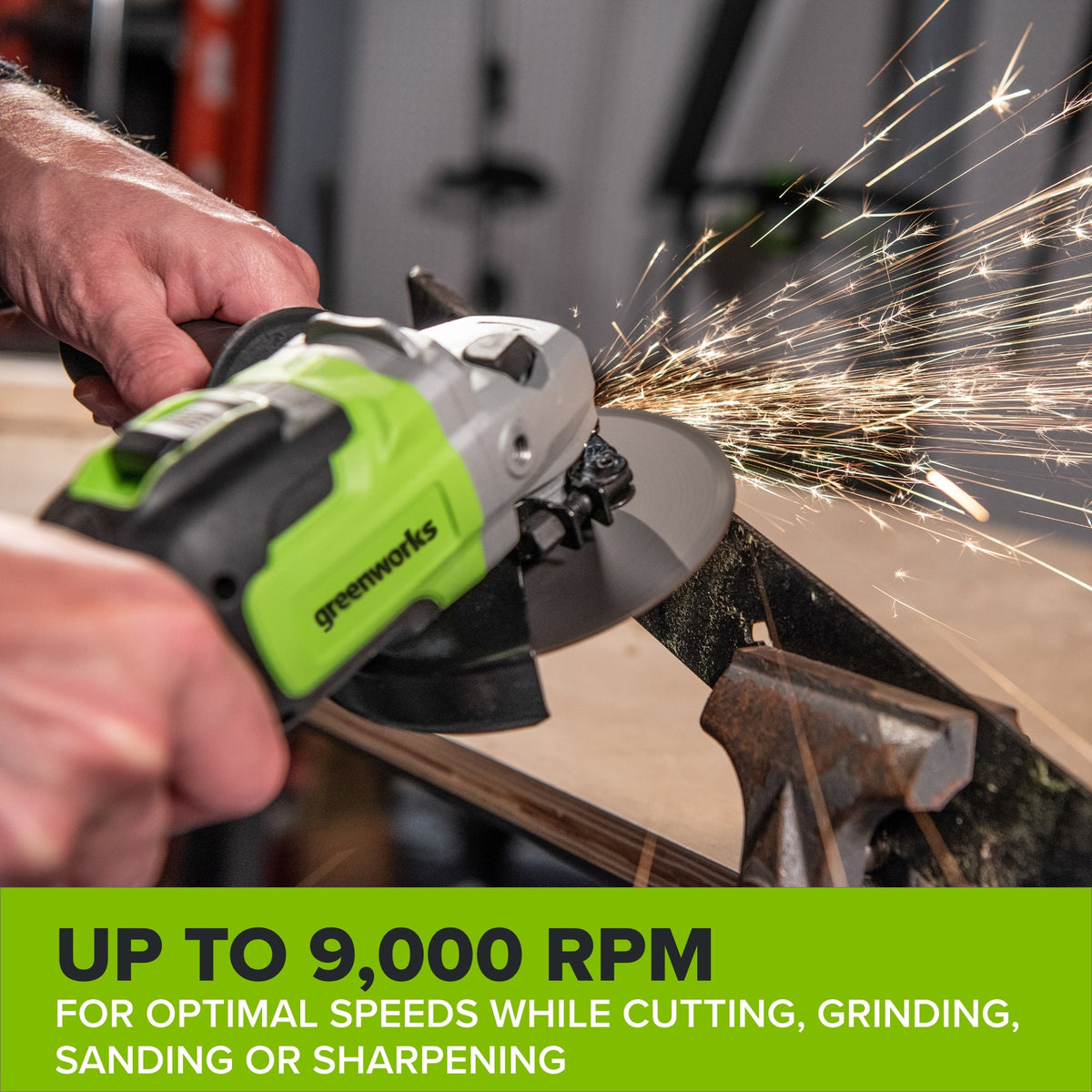 24V PowerAll Brushless 4-1/2" Angle Grinder Kit with Grinding Wheel & Accessories