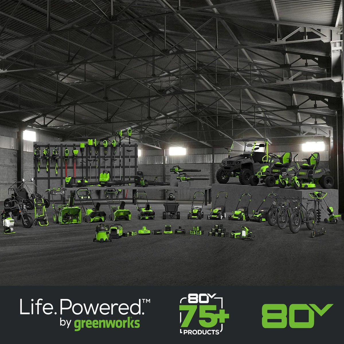 80V 21" Cordless Battery 4-in-1 Self-Propelled Mower: (1) 4.0Ah,(1) 2.0Ah Batteries & 2A Charger, LM2108S