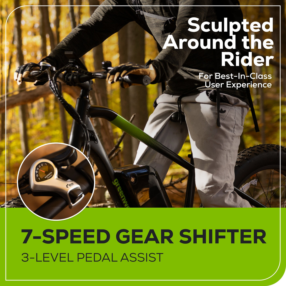 60V VENTURE Series 26" Fat Tire Electric Mountain Bike, 5Ah Battery and Charger