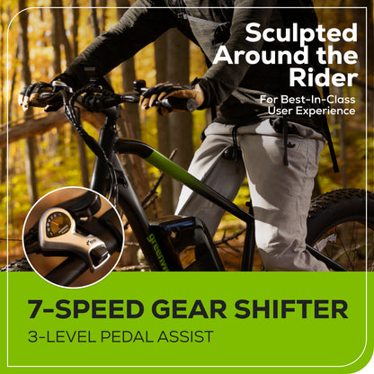 80V VENTURE Series 26" Fat Tire Electric Mountain Bike, 4Ah Battery and Charger