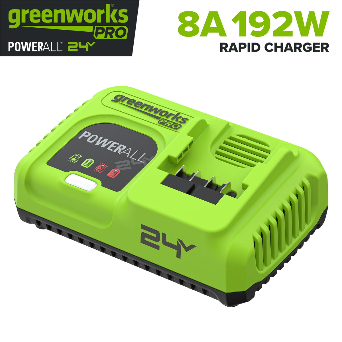24V PowerAll Pro 200W Ultra Fast Battery Charger with Indicator Lights