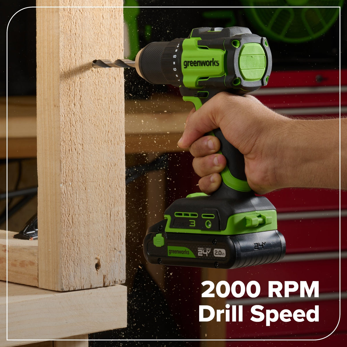 24V Cordless 400 in-lbs Drill/Driver Power Tool 10PC Combo Kit w/ (2) 4.0 Ah and (1) 2.0 Ah USB-C Batteries and Charger