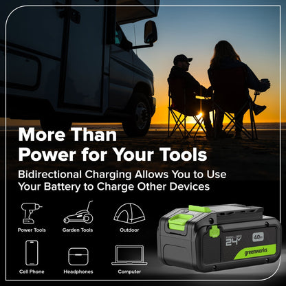 24V Cordless 400 in-lbs Drill/Driver Power Tool 5PC Combo Kit, (1) 4.0 Ah and (1) 2.0 Ah USB-C Batteries and Charger