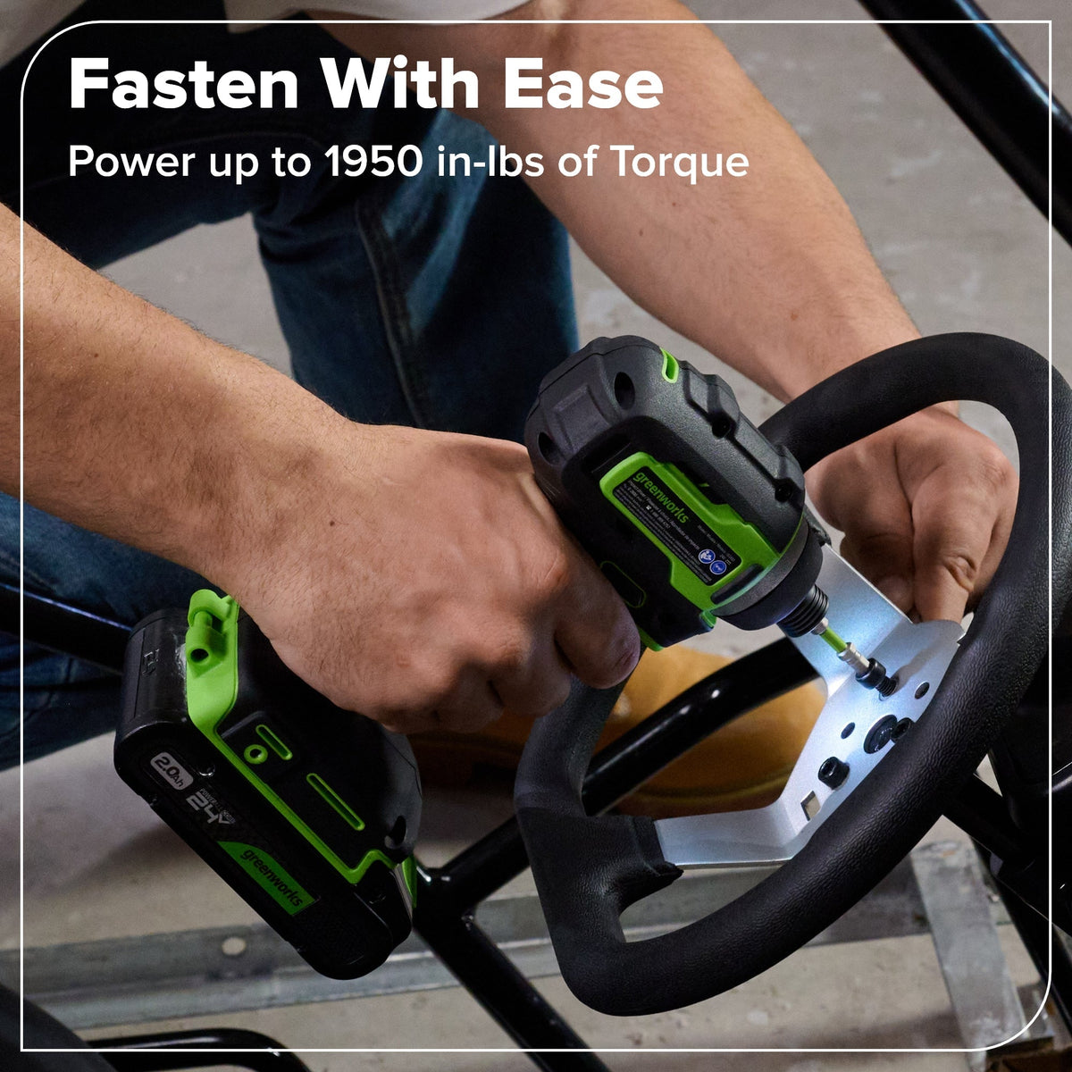 24V Cordless 400 in-lbs Drill/Driver Power Tool 6PC Combo Kit w/ (1) 4.0Ah & (1) 2.0Ah USB-C Batteries and Charger