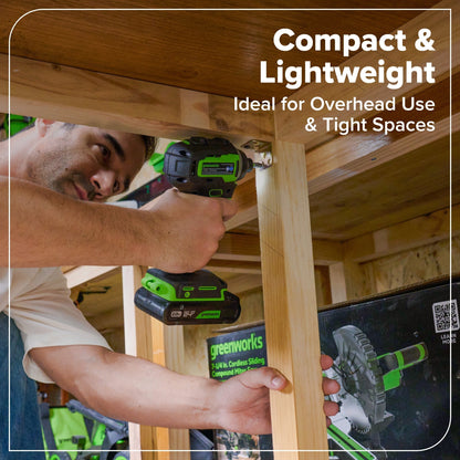 24V Cordless 400 in-lbs Drill/Driver Power Tool 8PC Combo Kit w/ (2) 4.0 Ah and (1) 2.0 Ah USB-C Batteries and Charger