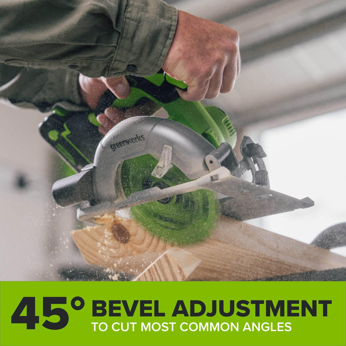 24V PowerAll 6-1/2" 5000RPM Circular Saw w/ 2PC Blades,Tool Only