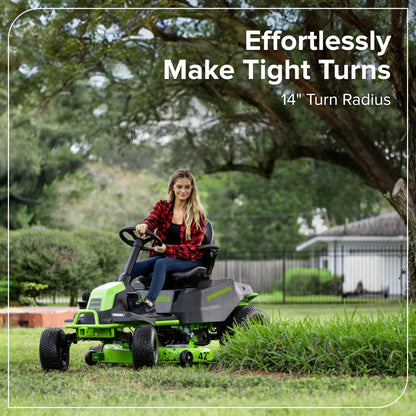 80V 42" CrossoverT Riding Lawn Tractor : (4) 6.0 Ah Batteries and 600-Watt Charger, CRT4282
