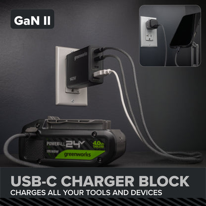 24V PowerAll Pro 1/2" 530 in-lb Drill Driver, with 2.0 Ah USB-C Battery, 30W USB-C Charger Block, 3' 100W USB-C Cable