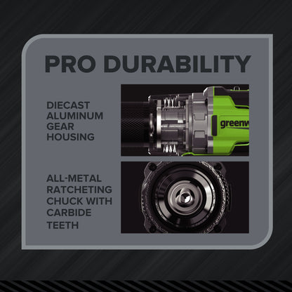 24V PowerAll Pro 1/2" 530 in-lb Drill Driver, with 2.0 Ah USB-C Battery, 30W USB-C Charger Block, 3' 100W USB-C Cable
