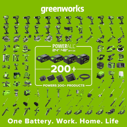 24V PowerAll 1/4" 1900 in-lbs Brushless Impact Driver Kit: (1) 2.0 Ah USB-C Battery, (1) 30W USB-C Charger Block, (1) 3' 100W USB-C Cable, (1) Belt Clip, (1) Pro 10PC Dual Sided Impact Bit Sets