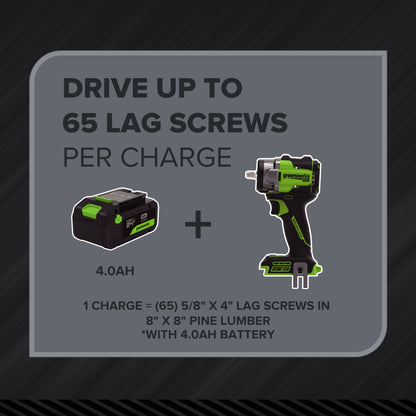 24V PowerAll Pro 400 ft-lb Breakaway Torque 3/8" Impact Wrench, Tool Only
