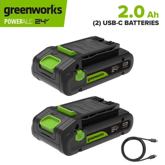 24V PowerAll Battery 2-Pack, with (2) 2.0 Ah Batteries