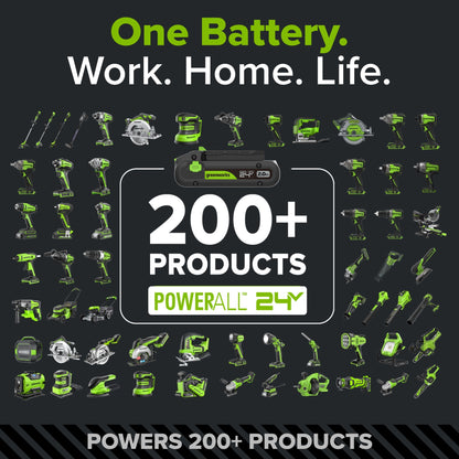 24V PowerAll Pro 4.2° Oscillating Multi-Tool Kit with with Depth Stop, Dust Extractor & Sanding Accessories