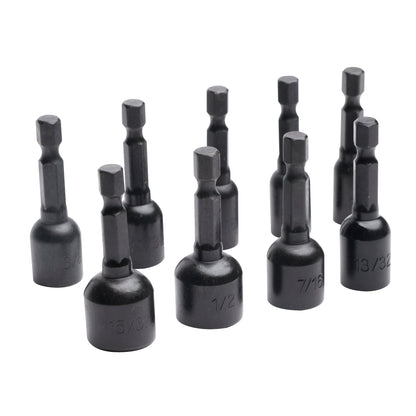 9-PC 1-3/4 in. Impact-Rated Magnetic SAE Nut Setters