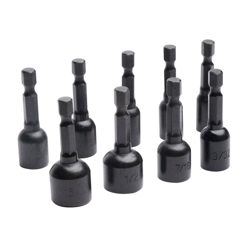 9-PC 1-3/4 in. Impact-Rated Magnetic SAE Nut Setters