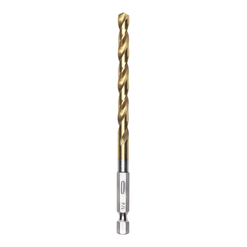 Half Ground 1/4" Hex Shank Titanium Drill Bit Set
