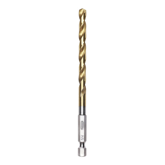 Half Ground 1/4" Hex Shank Titanium Drill Bit Set