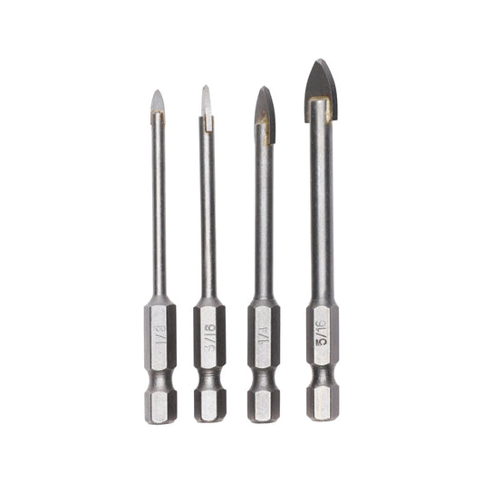 4-PC Glass and Ceramic Bit Set
