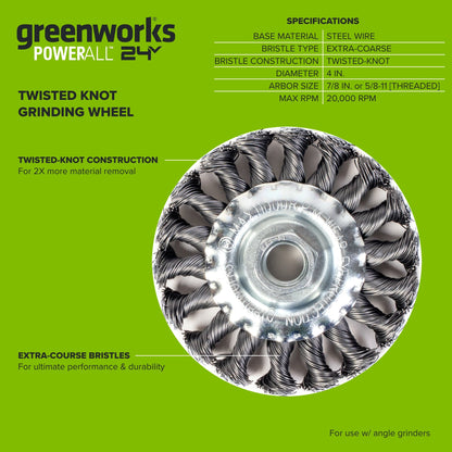 1-PC 4" Twisted Knot Grinding Wheel