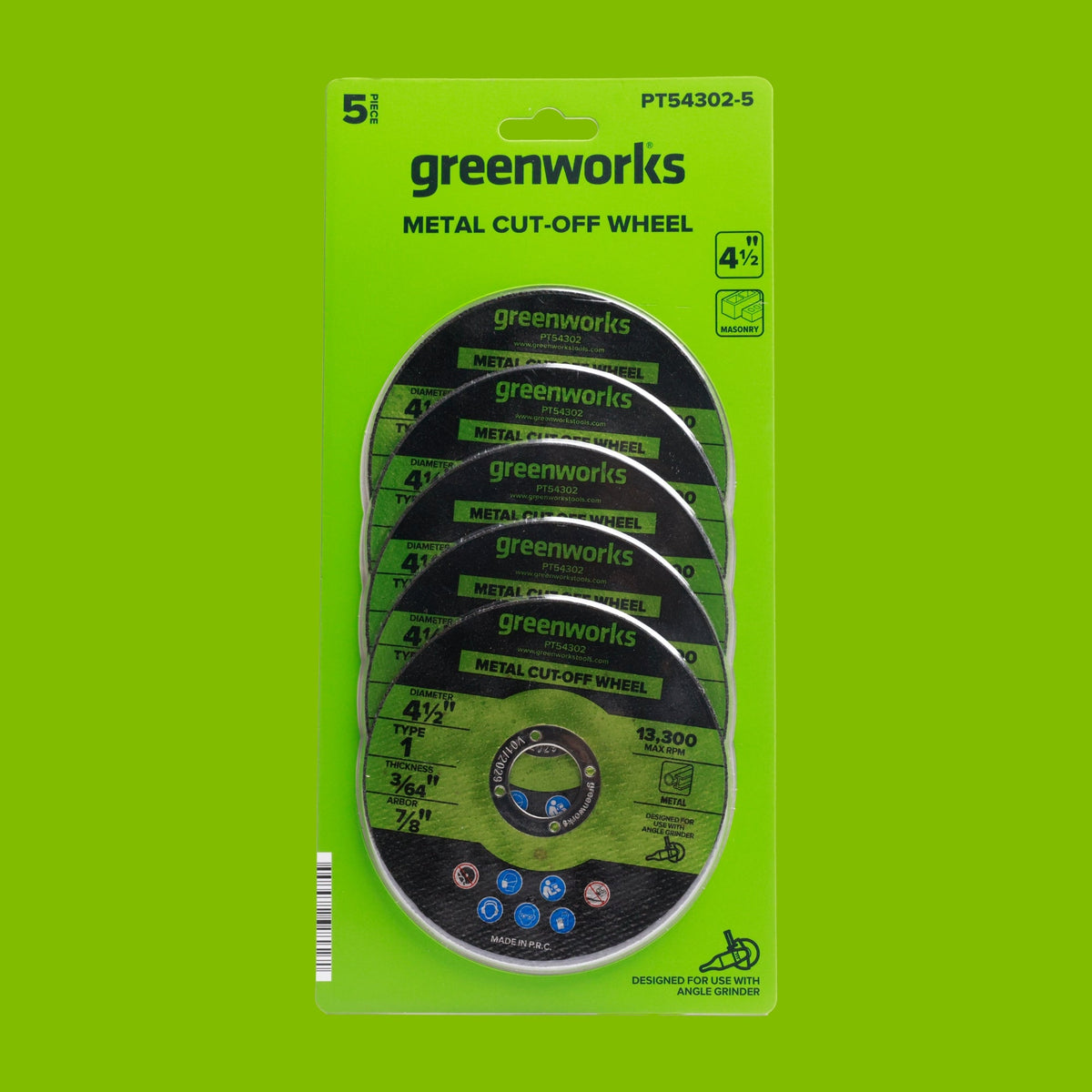 24V PowerAll Pro 4-1/2" Angle Grinder Kit with Grinding Wheel & 5-Pack of Turbo-Rim Diamond Wheels Set