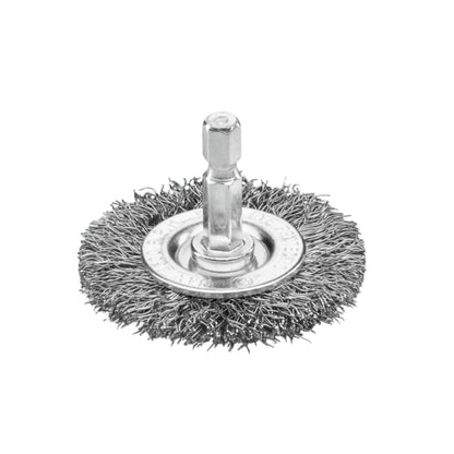 3" Coarse Wire Wheel Brush for Weld Scale, Paint, or Rust Removal and Surface Prep, for Use with Impact and Drill Drivers