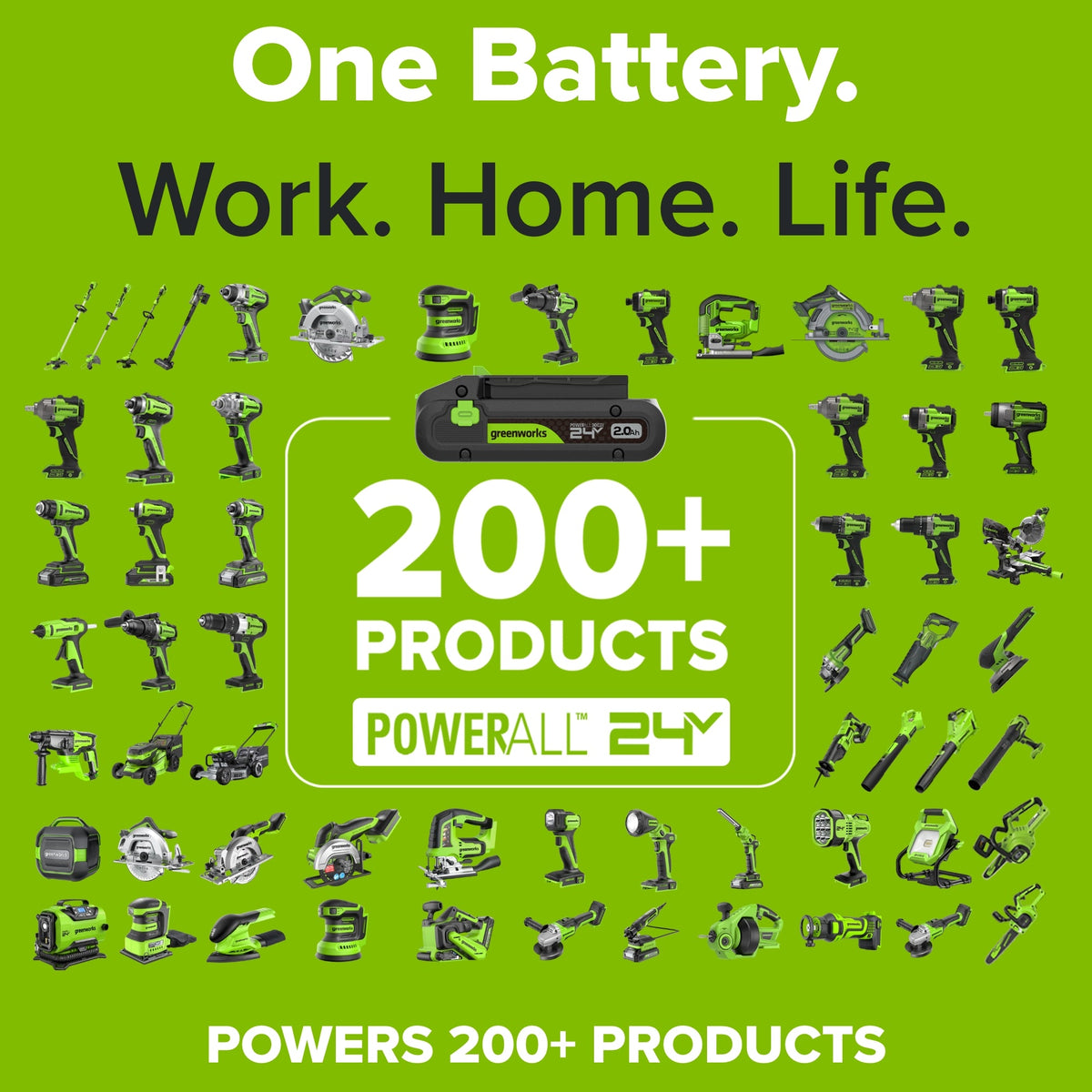 24V PowerAll 60 ft-lb 3/8" Ratchet Wrench, with 2.0 Ah Battery, 30W Charger, and 3' Cable